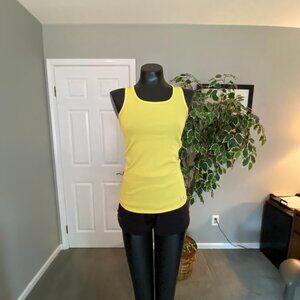 Women's Heatgear Under Armour Stretch Rib Racer Back Tank Top - Size S - Yellow